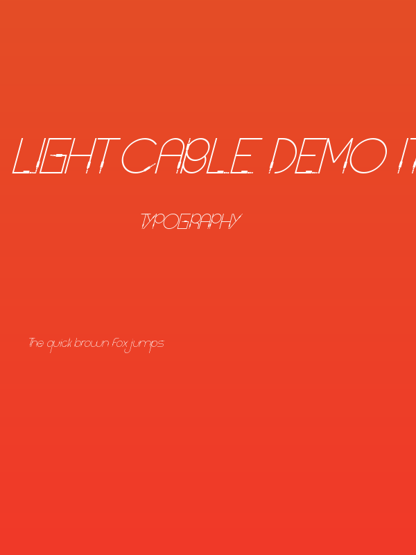Light Cable Demo Italic Poster