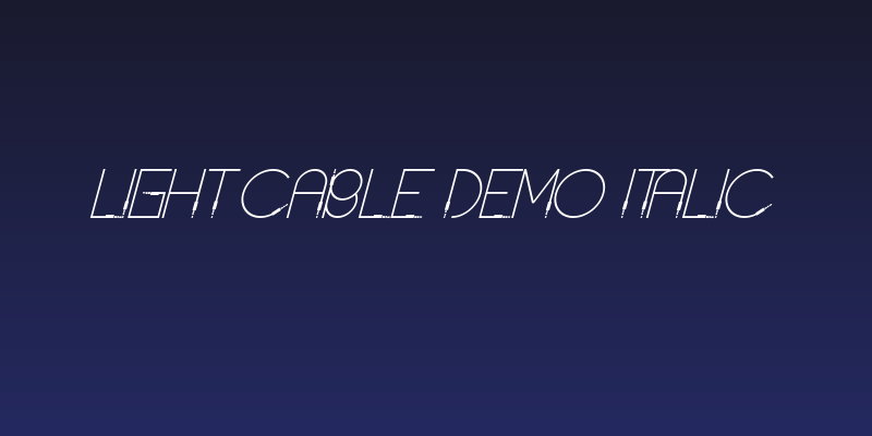 Light Cable Demo Italic Social Header