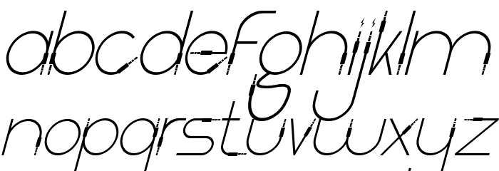 Light Cable Demo Italic Schriftart Kleinbuchstaben