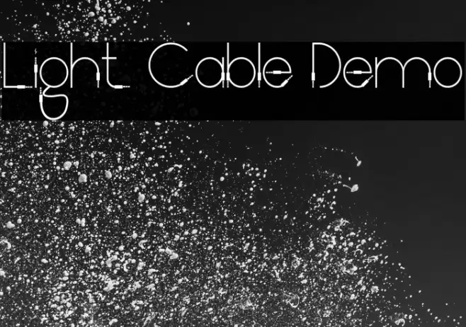 Light Cable Demo Шрифта examples