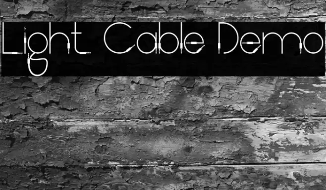 Light Cable Demo Шрифта examples