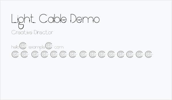 Light Cable Demo Business Card