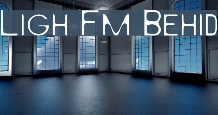Light From Behind Font examples
