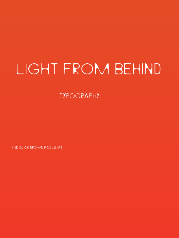 Light From Behind Poster