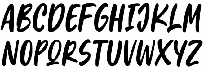 Light In Brush Schriftart Groß