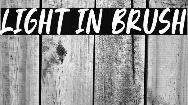 Light In Brush Font examples
