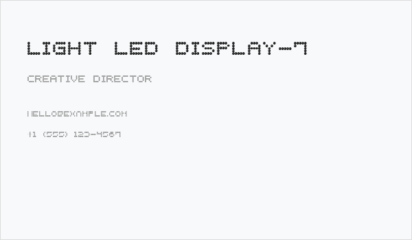 Light LED Display-7 Business Card