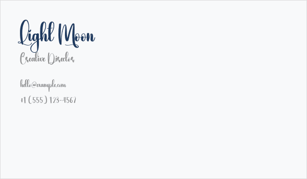 Light Moon Business Card