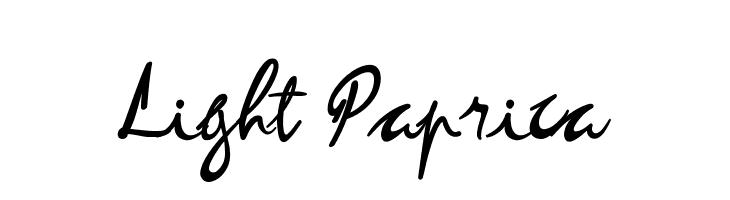 Light Paprica  Frei Schriftart Herunterladen
