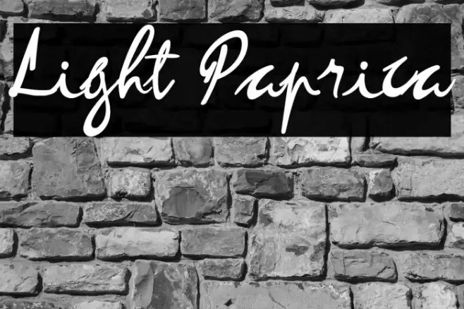 Light Paprica Font examples