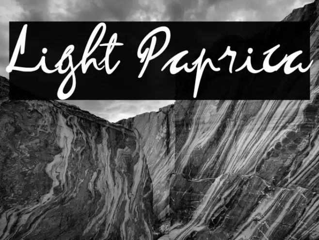 Light Paprica Font examples
