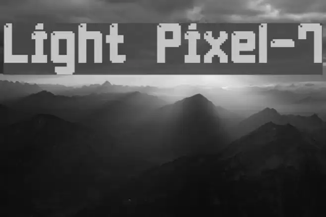 Light Pixel-7 Font examples