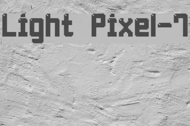 Light Pixel-7 Font examples