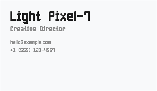 Light Pixel-7 Business Card