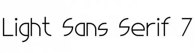 Light Sans Serif 7  Frei Schriftart Herunterladen