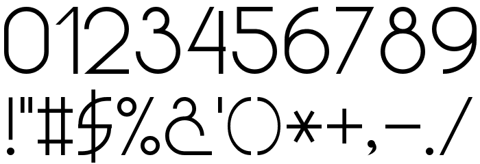 Light Sans Serif 7 Font OTHER CHARS
