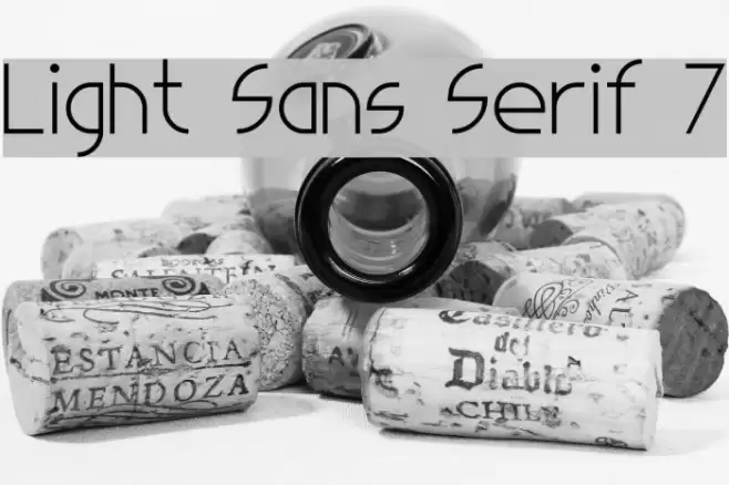 Light Sans Serif 7 Шрифта examples