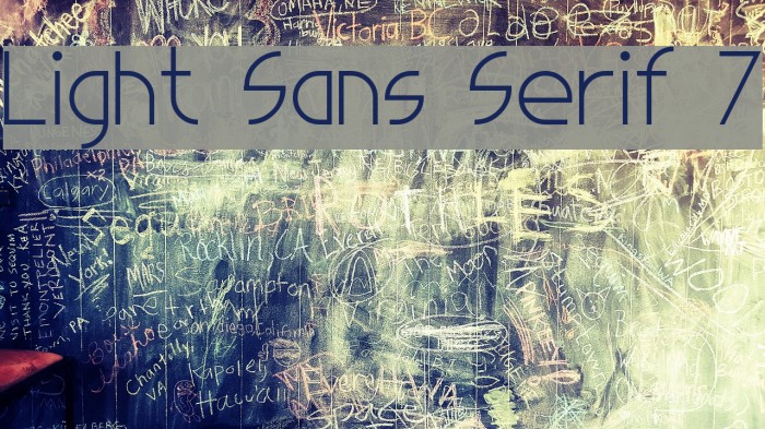 Light Sans Serif 7 Font examples