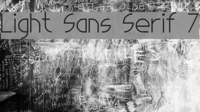 Light Sans Serif 7 Шрифта examples