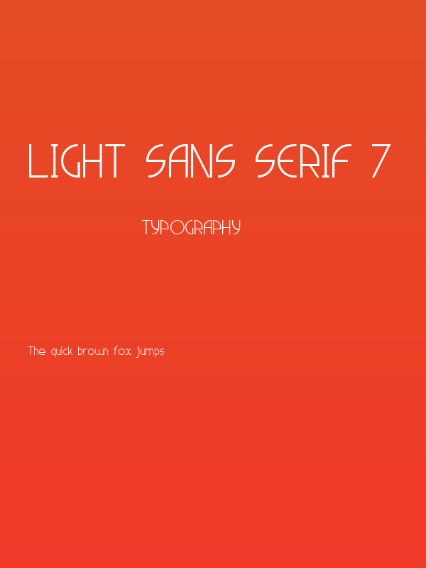 Light Sans Serif 7 Poster