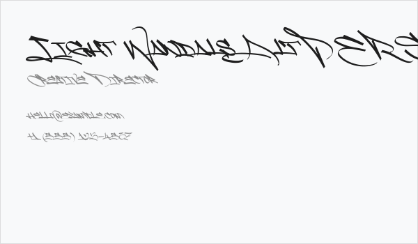 Light Wandals Alt PERSONAL USE Business Card