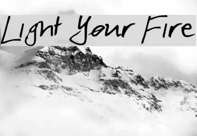 Light Your Fire Font examples
