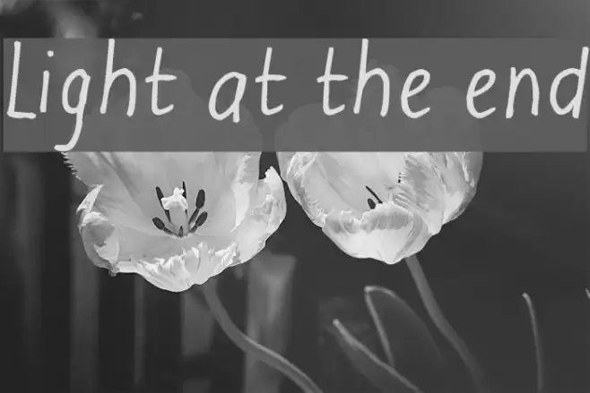 Light at the end Font examples