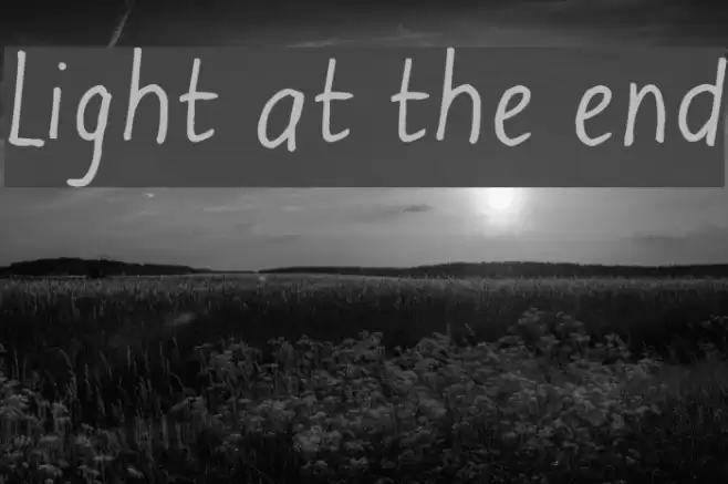 Light at the end Font examples