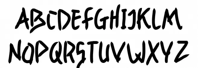 Light contrast Schriftart Groß