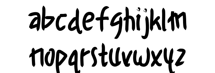 Light contrast Font LOWERCASE
