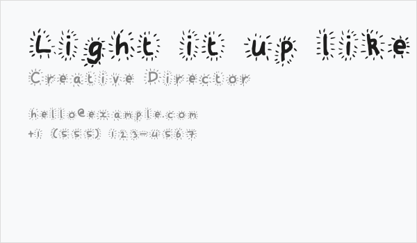 Light it up like its dynamite Business Card