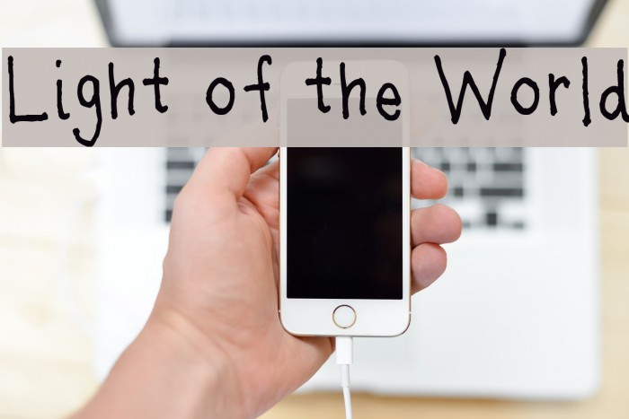 Light of the World Font examples