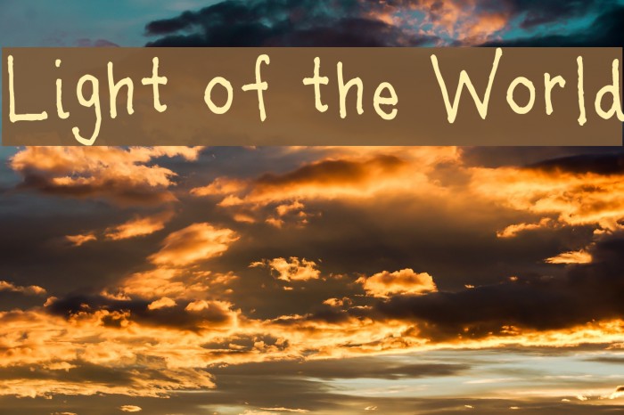 Light of the World Font examples