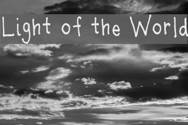 Light of the World Fonte examples