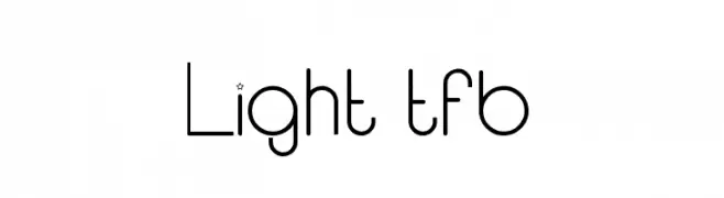 Light tfb  免费字体下载