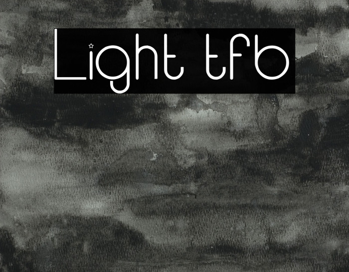 Light tfb Font examples
