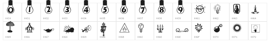 LightBats Character Map