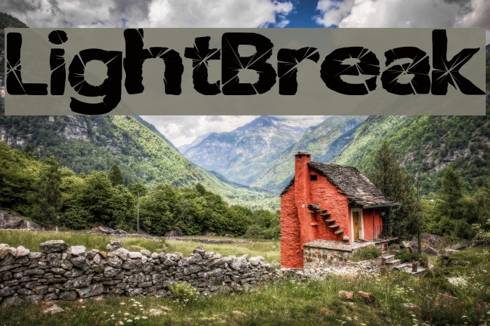 LightBreak फ़ॉन्ट examples