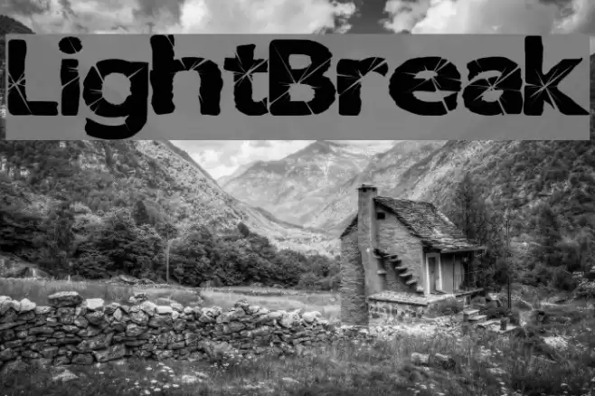 LightBreak फ़ॉन्ट examples