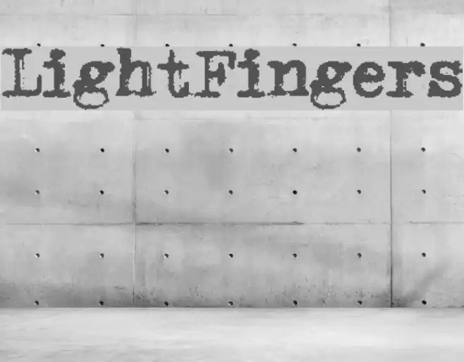 LightFingers Font examples