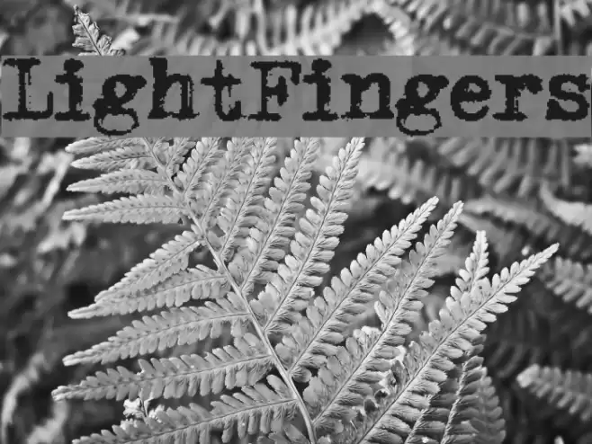 LightFingers Font examples