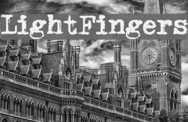 LightFingers Font examples