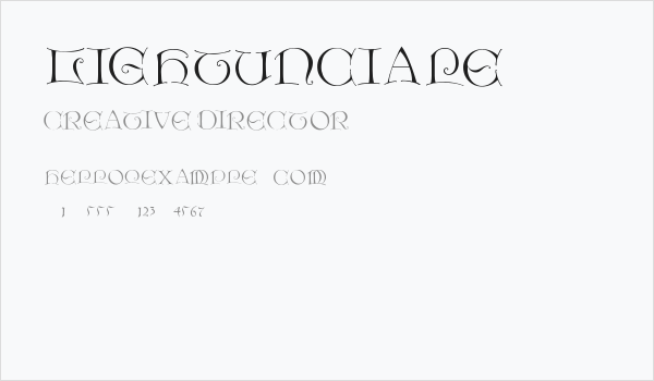 LightUnciale Business Card