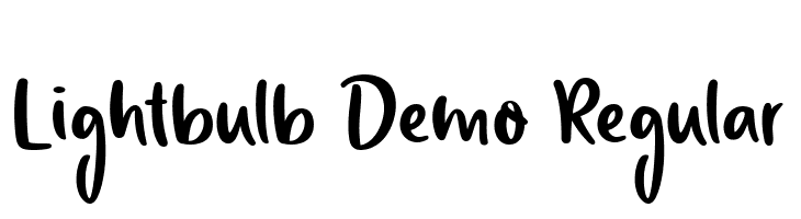 Lightbulb Demo Regular  नि: शुल्क फ़ॉन्ट्स डाउनलोड
