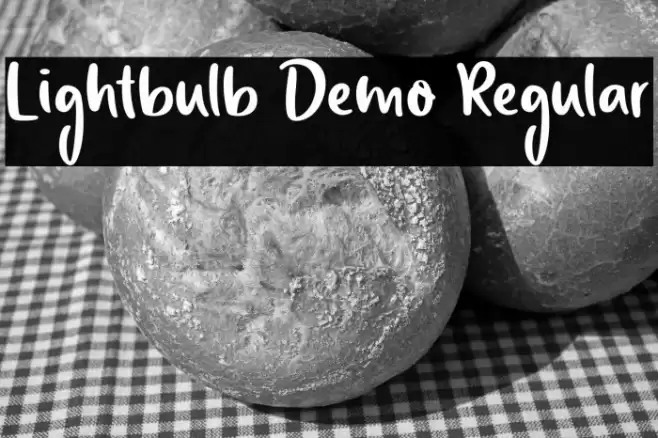 Lightbulb Demo Regular Font examples
