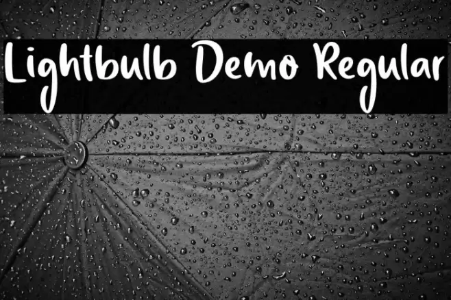 Lightbulb Demo Regular Font examples