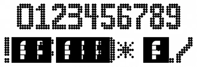Lightdot 11x6 Regular Font Alte caractere