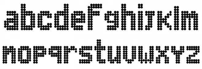 Lightdot 11x6 Regular Font Litere mici