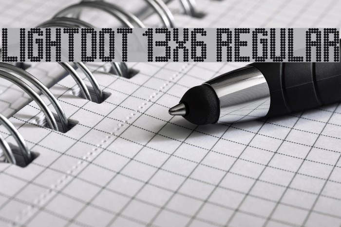 Lightdot 13x6 Regular Font examples
