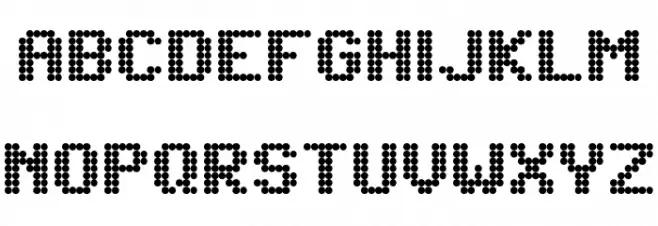 Lightdot 7x6 Regular Schriftart Kleinbuchstaben